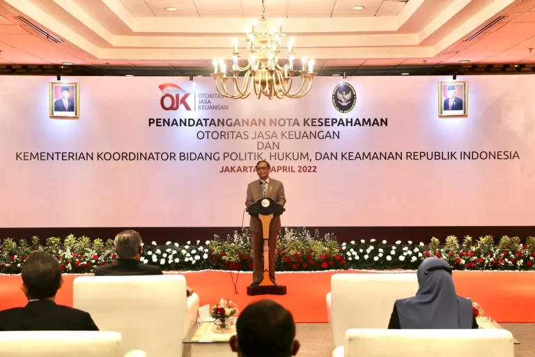 Penandatanganan Nota Kesepahaman Ojk & Kemenko Polhukam Ri