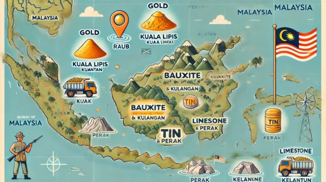 Lokasi Tambang Sumber Daya Mineral di Malaysia